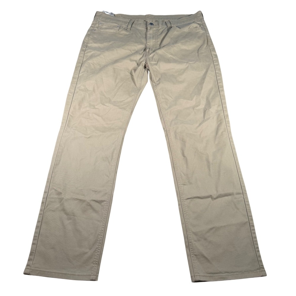 Levis 511 Slim Fit Pants Mens 36x34 (FITS‎ 38x32) Tan Khaki All Seasons Tech